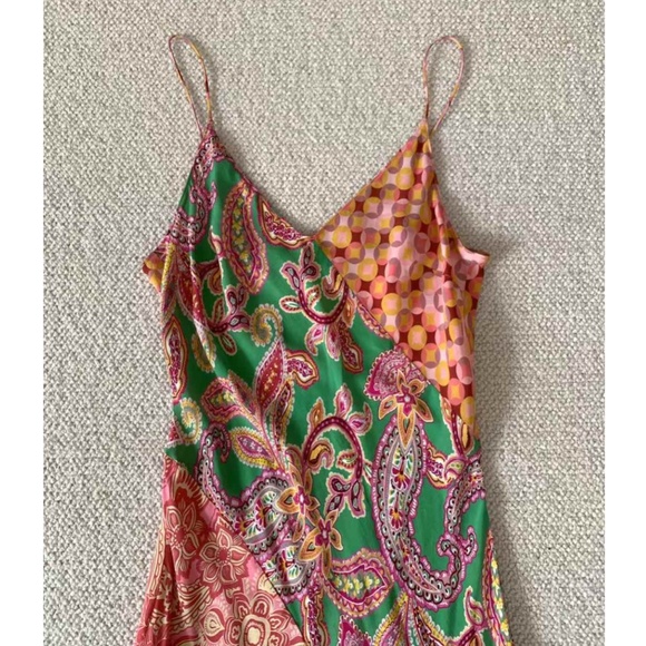 BEST Anthropologie x Kachel Stefani Midi Slip Dress - Multi Color AU10/US6 - Picture 6 of 9